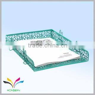 New products Counter Novelty Embossing Office Desktop Metal File holder