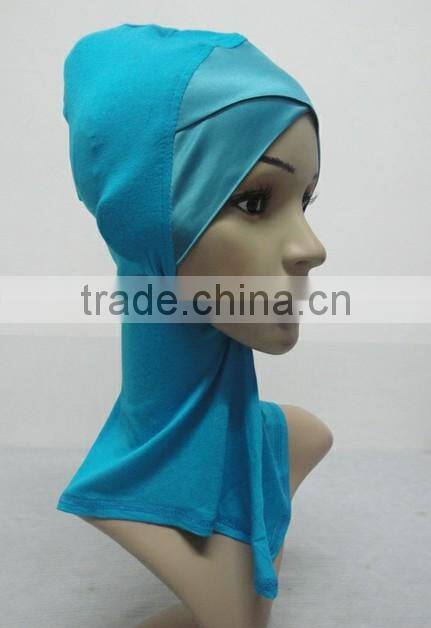 C047 new style both sides satin crossover ninja inner underscarf,full underscarf to cover neck