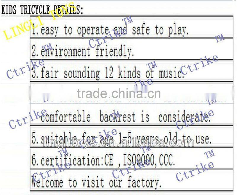 This is a good tricycle price ,pinghu baby tricycle bike ,baby plastic ride on toys car