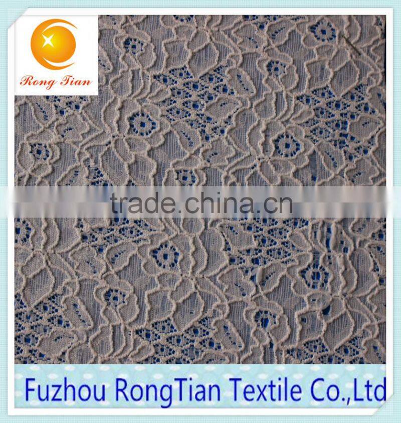 High-grade white spandex lace fabric for clothing fabric