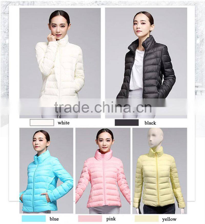 lightweight slim winter down jacket for women