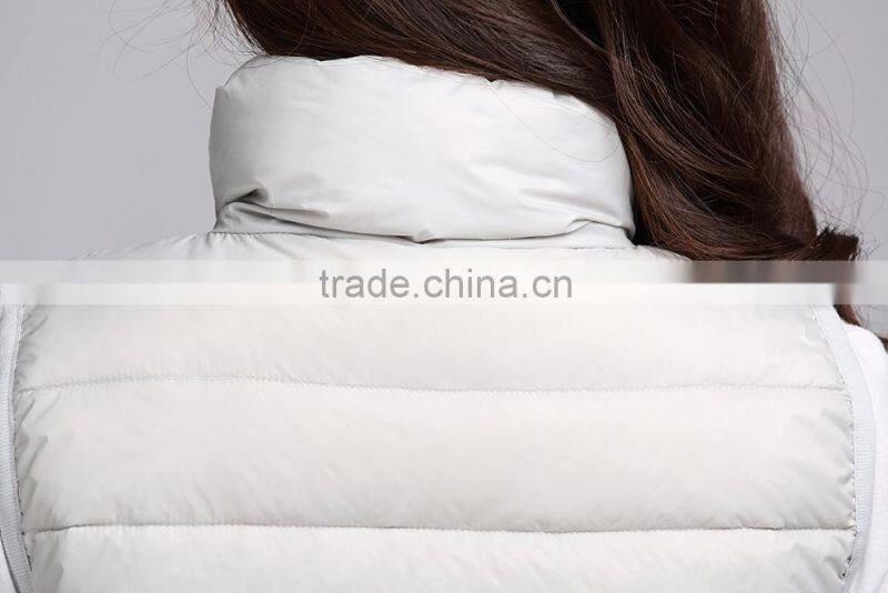 Popular design women's waistcoat with stand collar