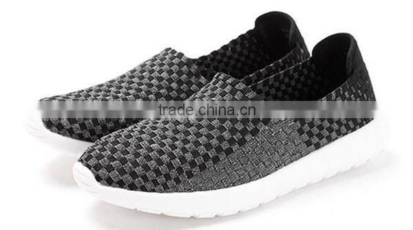china factory handmade woven elastic casual shoes