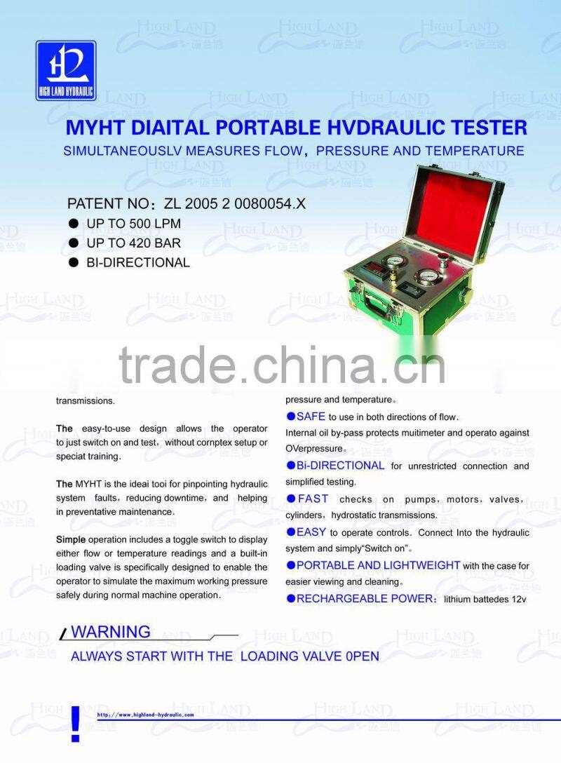 Portable Hydraulic Pump and Motors Pressure and Flow Testing Equipments