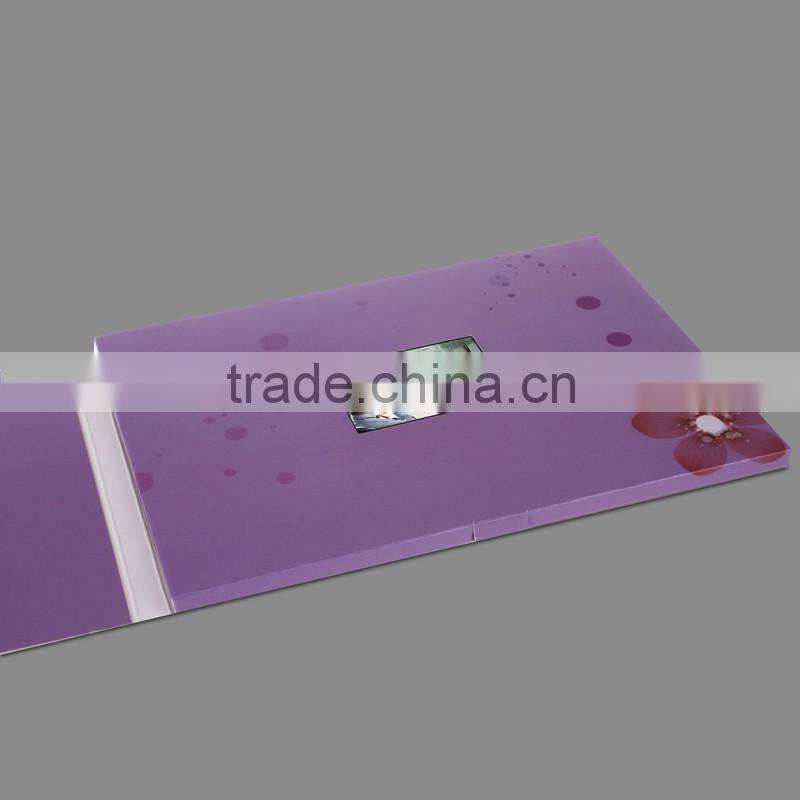 upscale gift item 2.4" lcd wedding invitation card,invitation video card