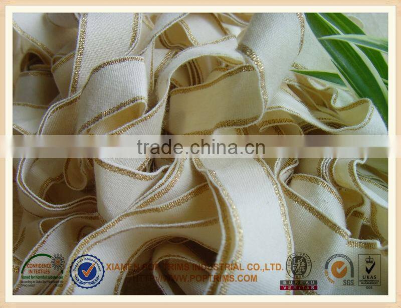 fashion saddle stitch cotton ribbon