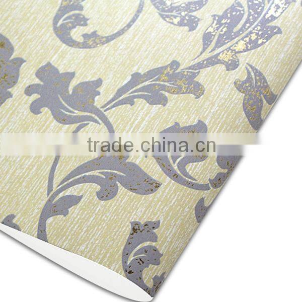 Pretty gold leaf foil vinyl wallpaper