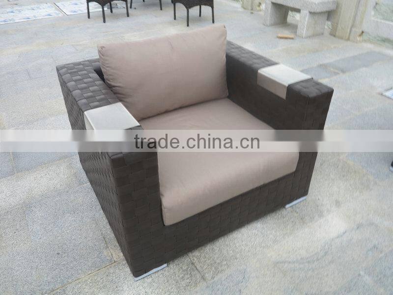 Luxury round rattan large garden use sofa set and wicker outdoor furniture