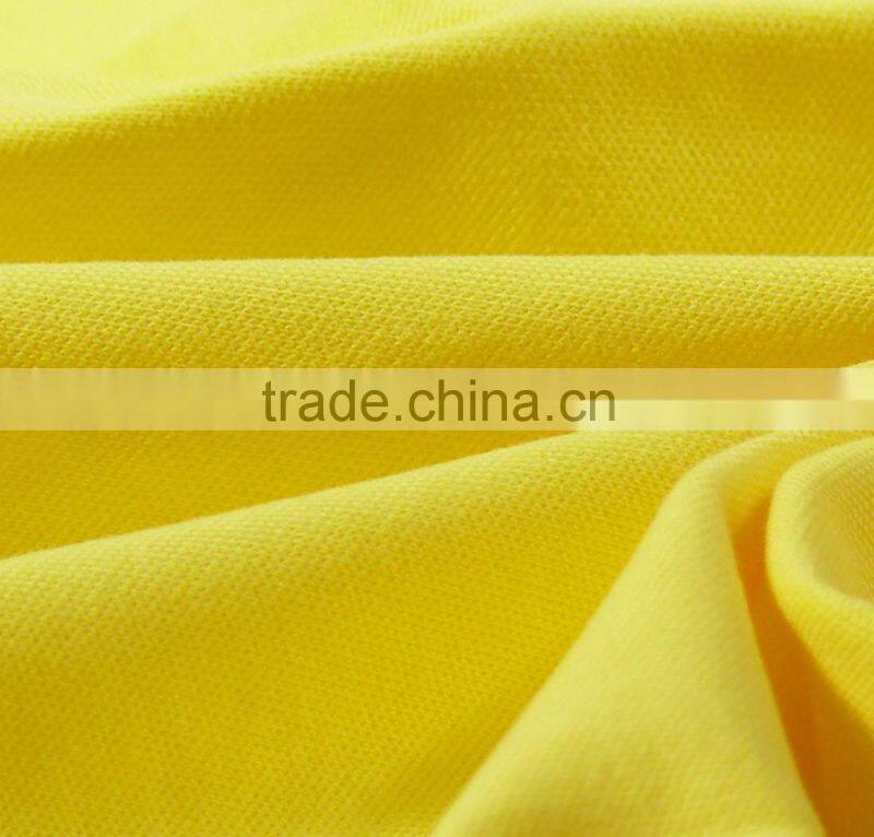 95% Cotton - 5% Spandex Diamond Pique Knitting fabric - Yellow