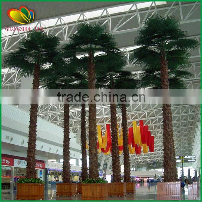 Top quality large steel palm tree plastic palm tree for indoor