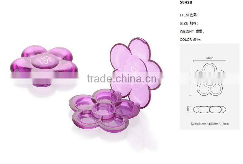 Empty Cute Purple Flower Shape Plastic Lip Balm Container