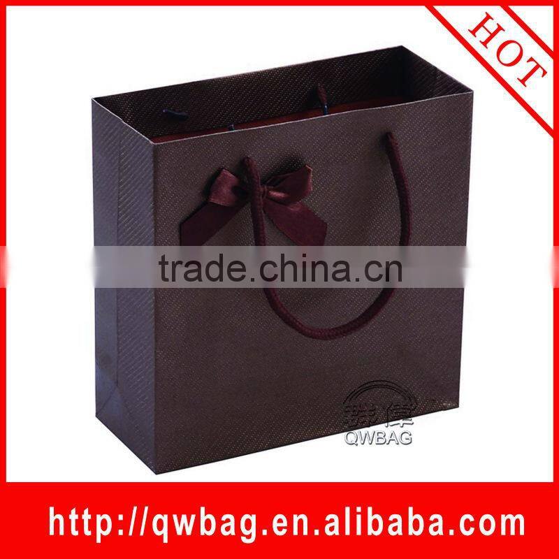 cheap coated brown printable paper bag
