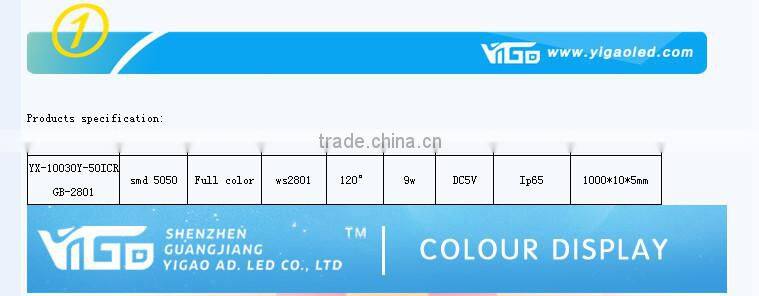 LED pixel bar with ws2801