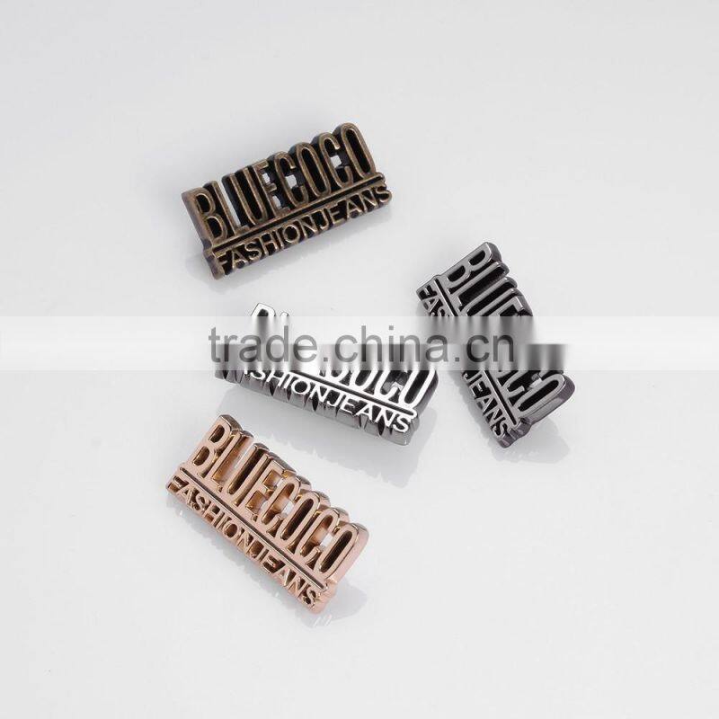 Custom handbags tags engraved logo plates metal luggage tags