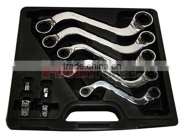 S-Shape Box End Reversible Ratchet Wrench, Auto Repair Tools