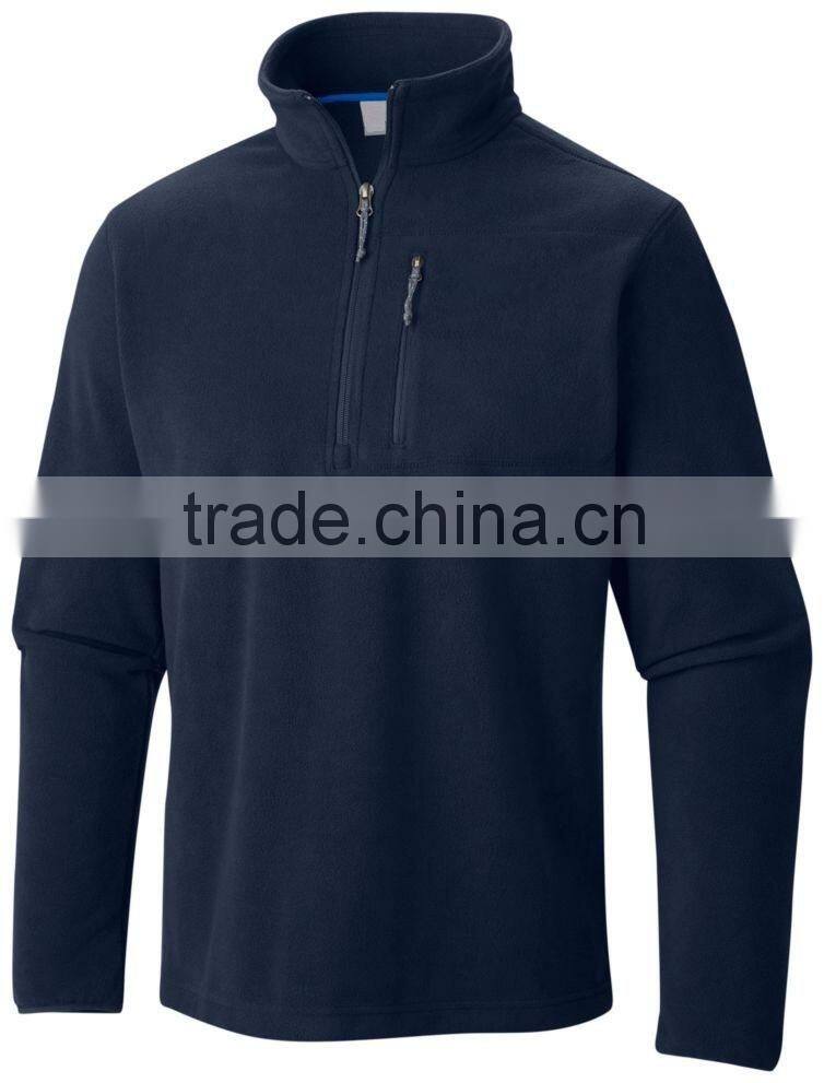 OEM Custom Wholesale Stylish Half Zip Fleece Jacket Mens 100% Polyester Fleece Pullover