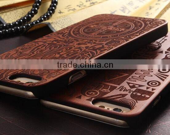 New design Unique Engrave Wood Cell Phone Protective Case For Iphone6s/ Plus