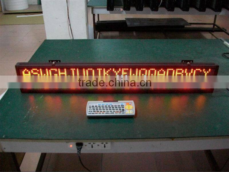 Double Sided 16x64 Pixels Green Color Outdoor LED Moving Message Display Sign