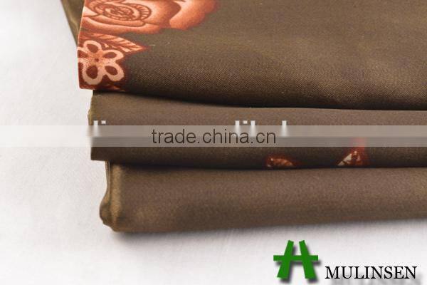 Mulinsen Textile Woven evening gown fabric, 100% polyester printed satin fabric