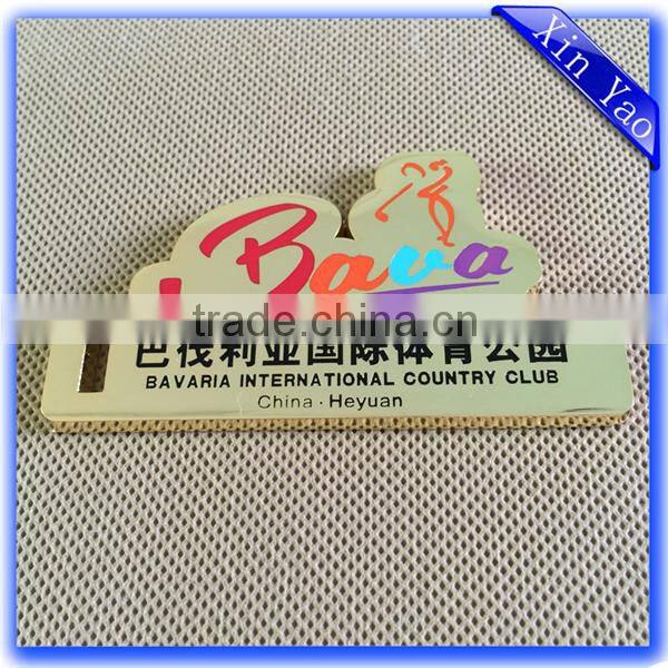 Factory supply custom logo engraved gold metal tag