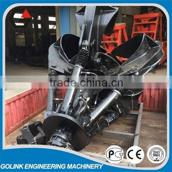 Excavator grapple for scrap or stones hydraulic scrap grab