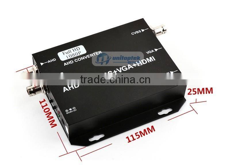 Signal to HDMI/VGA/BNC With 720P/80P 25/30Hz US/EU/UK/AU Plug Black HD AHD Video Converter