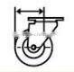 Rigid/Fixed PU Caster Heavy duty Double Ball Bearing Caster