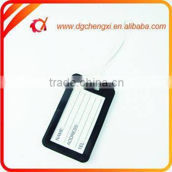 Custom Black Printed Golf Bag Tag Whith Lesther Strape