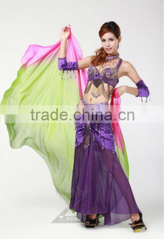 New Tribal Sexy India Belly Dance Fan Veil,Belly Dance Costumes Scarf, Performance Veil (SJ003-1)