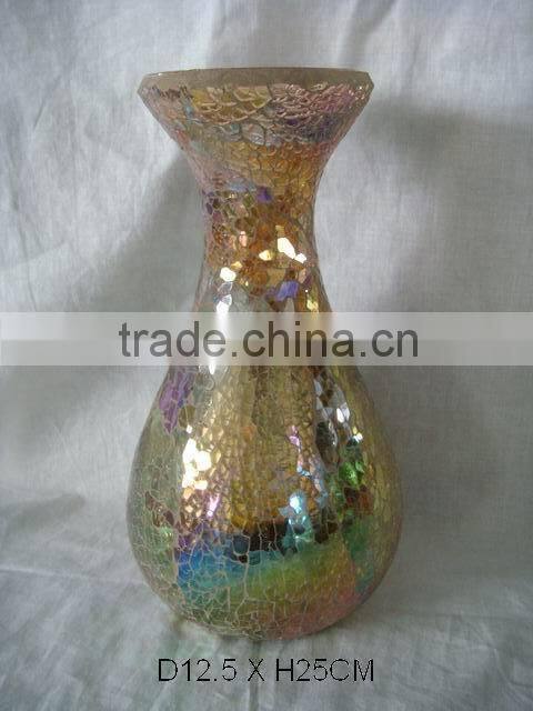 Mosaic glass vase
