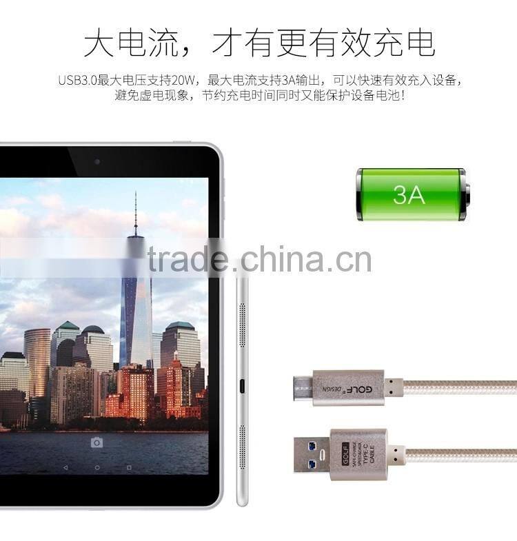 Original GOLF Fast Charger USB 3.0 Type-C Data Sync Charging Cable For Macbook / Nokia N1 / LeTV / Pro Type-C