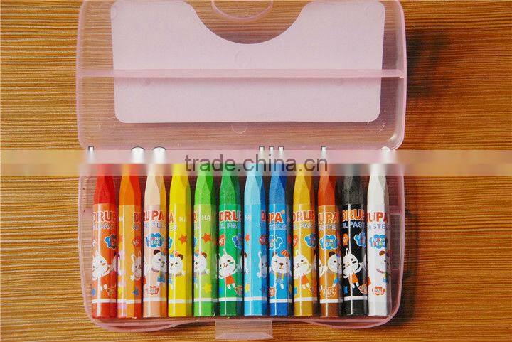 12color oil pastel crayon in plastic box