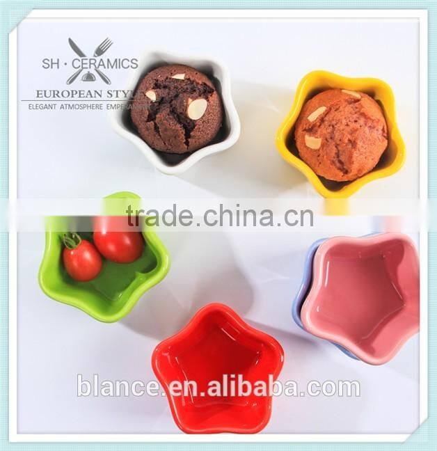 decorative ceramic creative budding bowl with polygon design