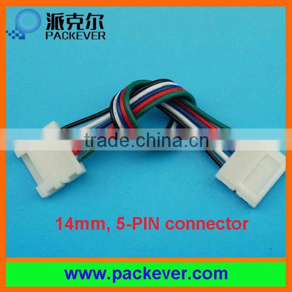 Solder free fast connection 14mm 5 pins LED strip snap connector
