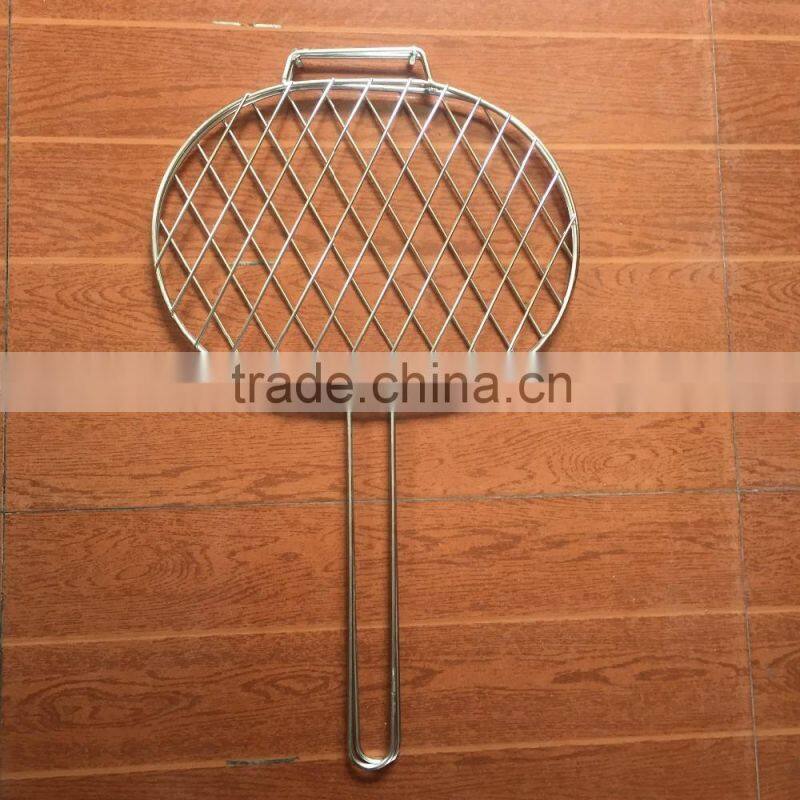 round fish net /stainess steel grilled fish net/cheap price BBQ grill net.