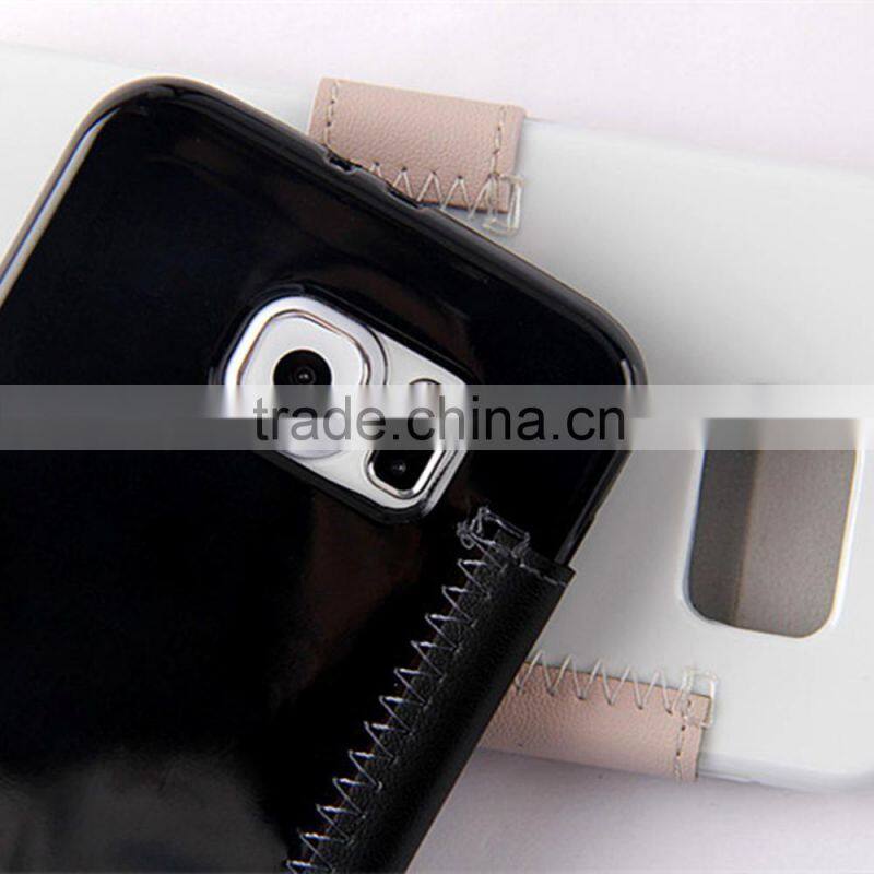 Good quality durable leather flip case for Samsung galaxy S6