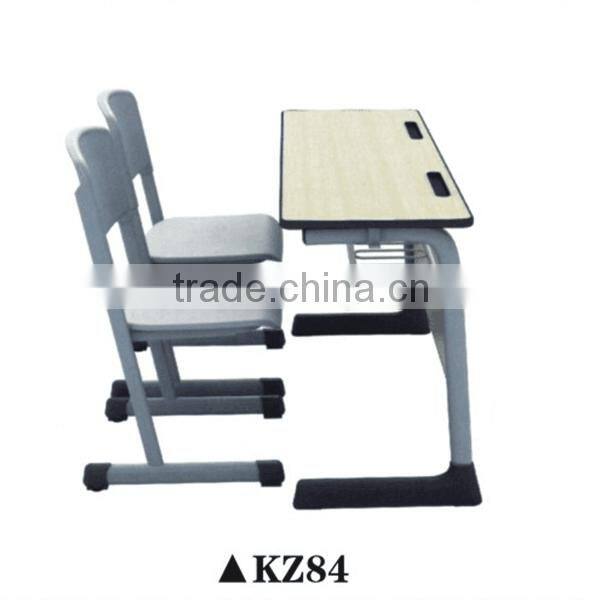 Double school student shelf desk and chair/double desk KZ84