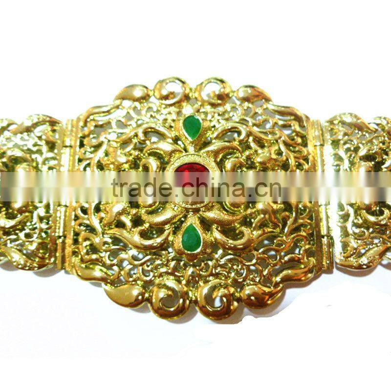 Laste design silver metal waist belt buckles wholesale with crystal stone