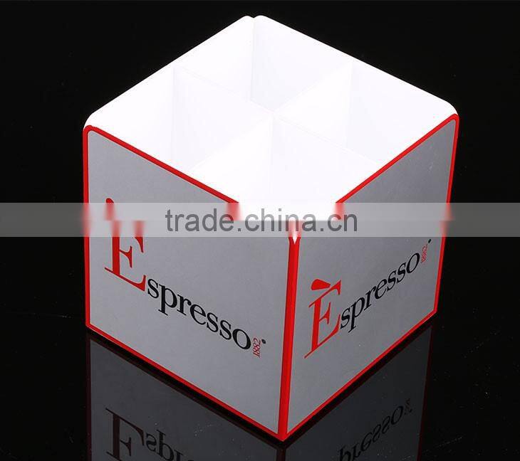 Factory Wholesale Custom Logo White Acrylic Sugar Holder
