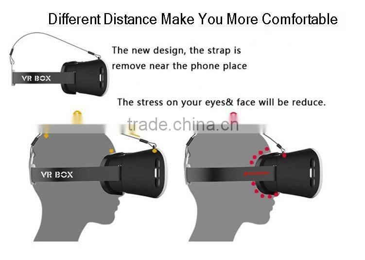 New Products 2016 For iPhone 6 Plus VR Case 3D Virtual Reality Glasses, VR Box Headset For iPhone