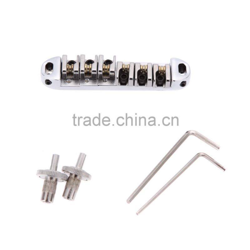Chromeplate Guitar Bridge Roller Zinc Alloy Metal Adjustable DIY Kit