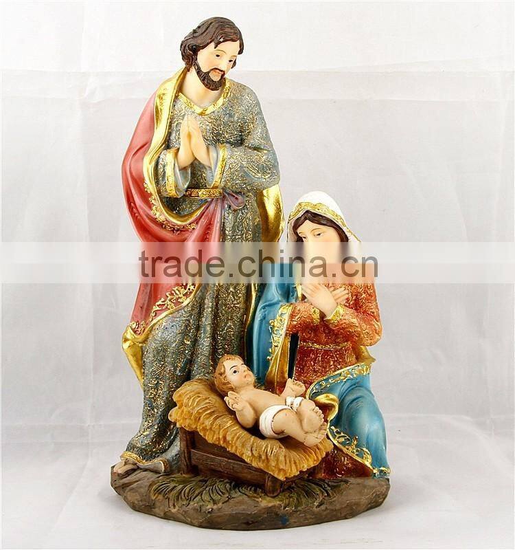 Hotsale polyresin holy family religious figurines craft