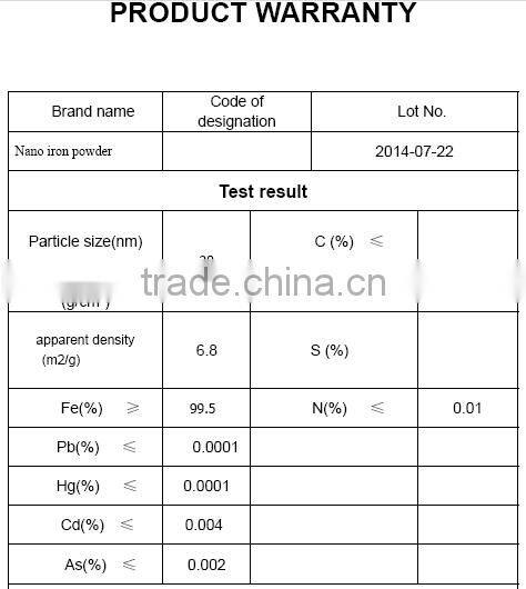 Best10N magnetite iron ore powder / nano iron powder