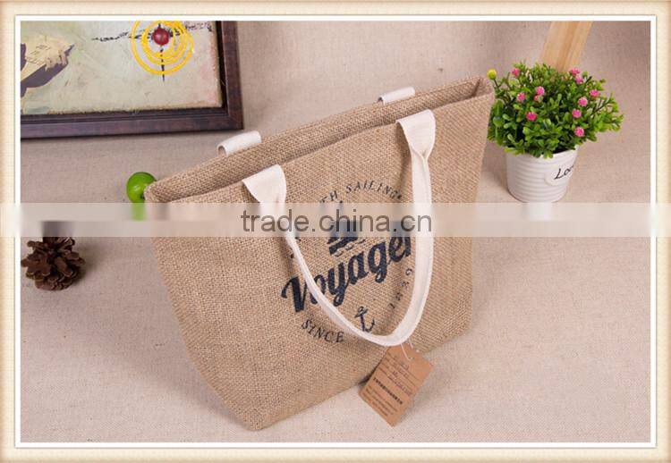 2015 Newest Fashion Jute Lady Bag For Shopping