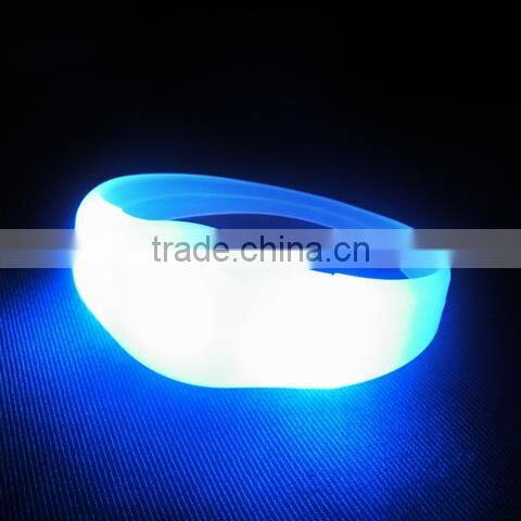 light up custom sound activated flashing led wristbands
