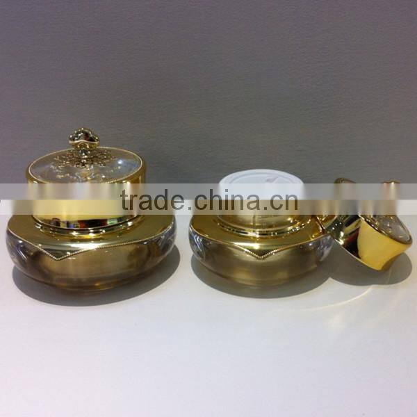 whole set new design crown luxury cosmetic jars and bottles acrylic jar and bottle