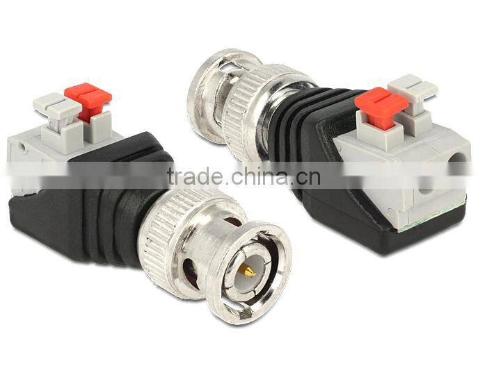 Coax Cat5 Cat6 BNC male CCTV Connector,BNC male Jack Video Balun Connectors BNC male plug