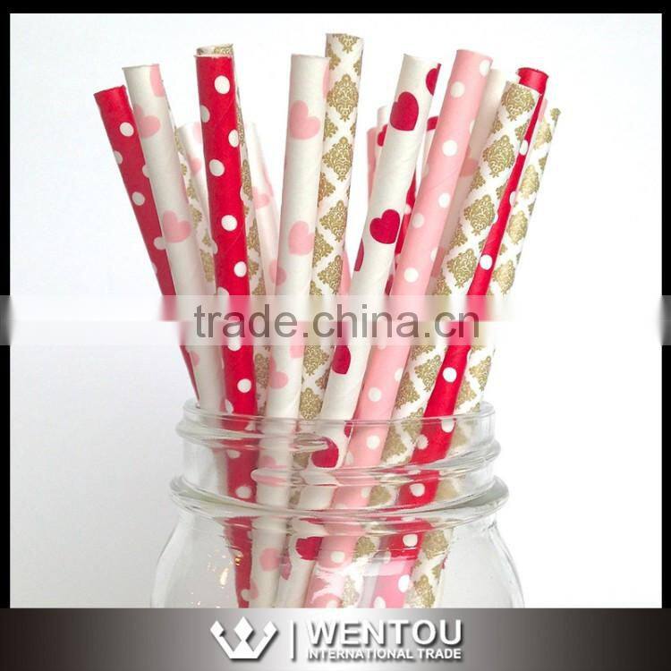 Christmas Tabletop Red Polkadot Straws