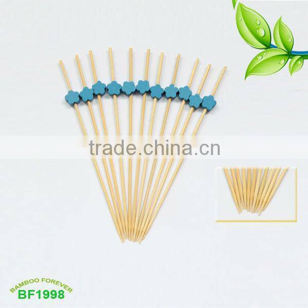 Flower bead bamboo picks Bead bamboo picks