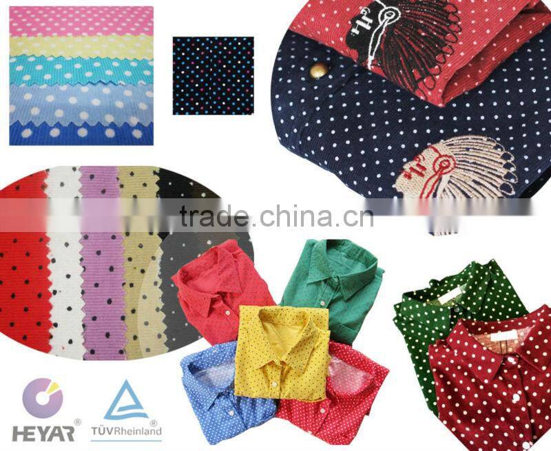 Customized Different Dot Print Corduroy Fabric